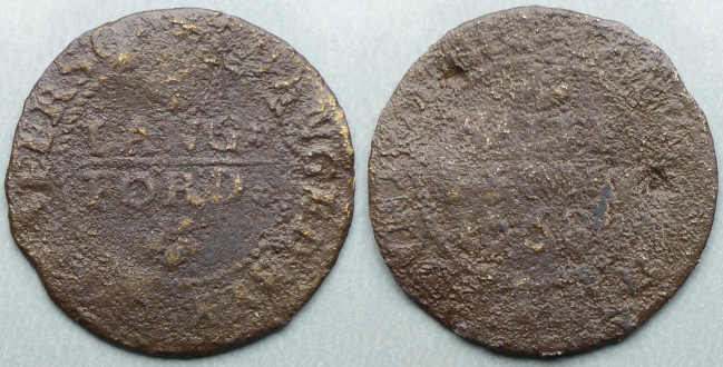 Langford, Overseers 1668 halfpenny Langford, Overseers 1668 halfpenny